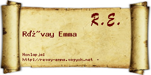 Révay Emma névjegykártya
